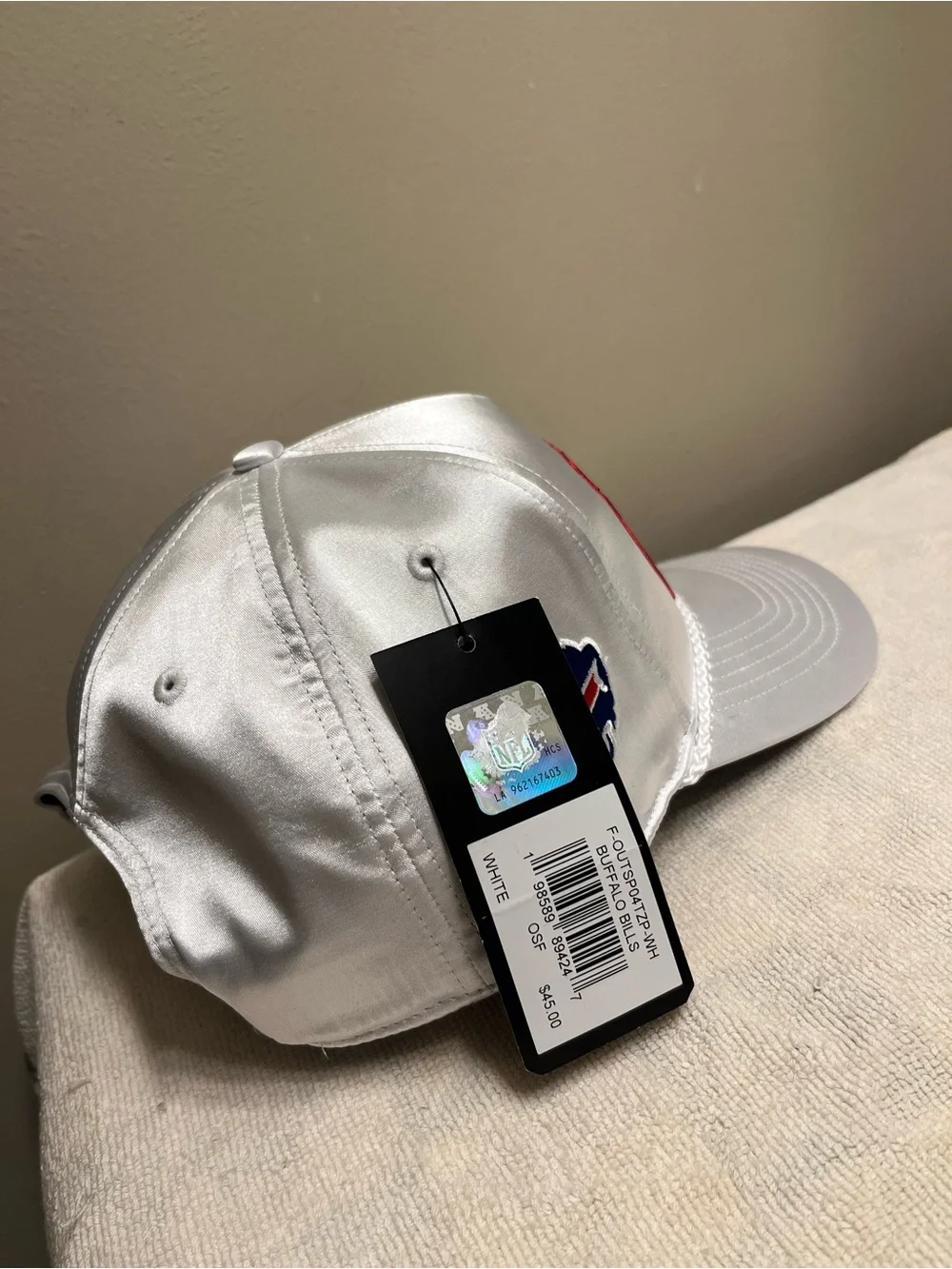 Buffalo Bills ‘47 Outspoken Hitch Hat White Satin Rope Snapback NFL Women’s NWT